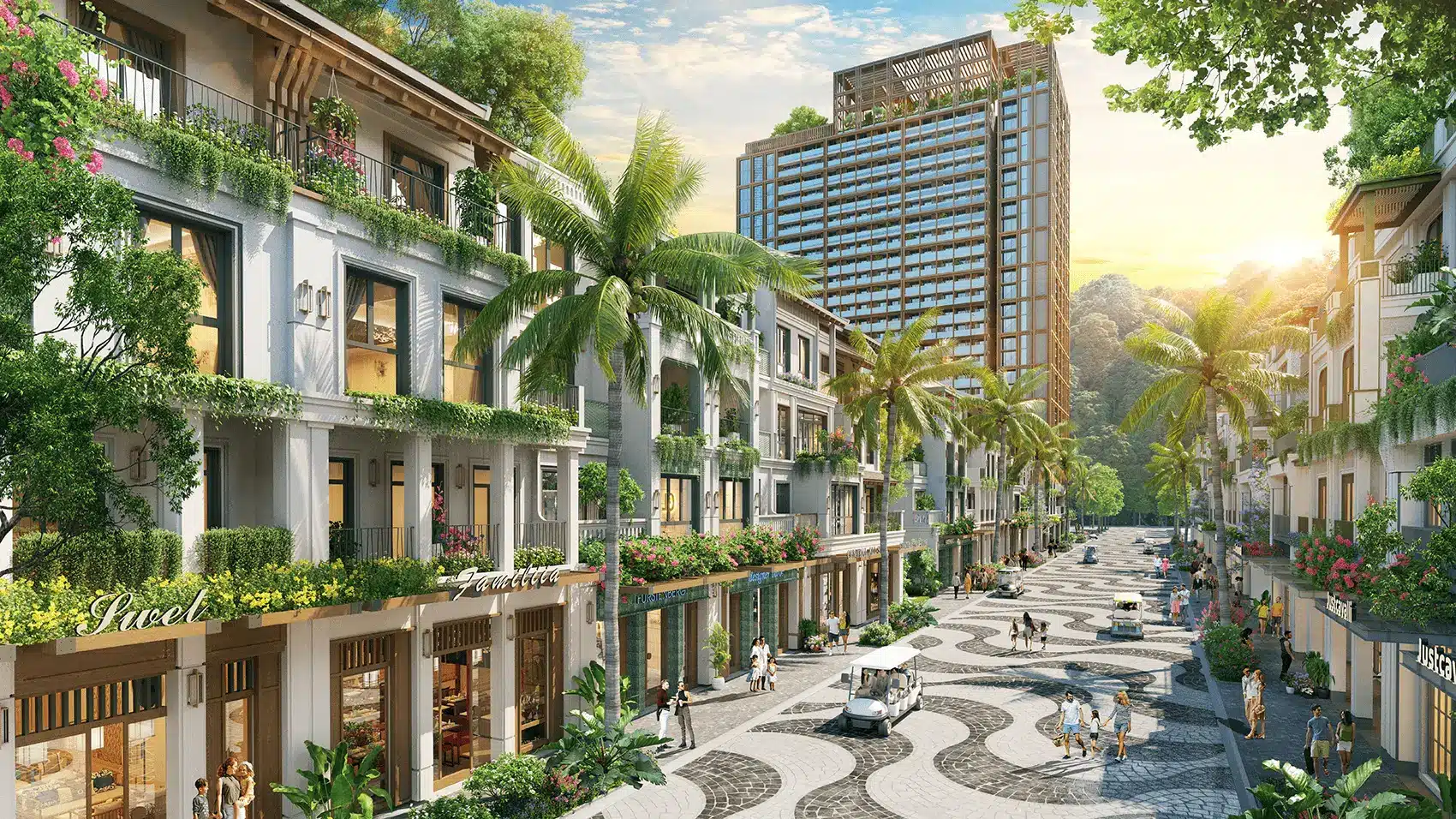 Kiến trúc hiện đại và không gian xanh tại dự án Xanh Island Cát Bà, thiên đường du lịch mới của Việt Nam.