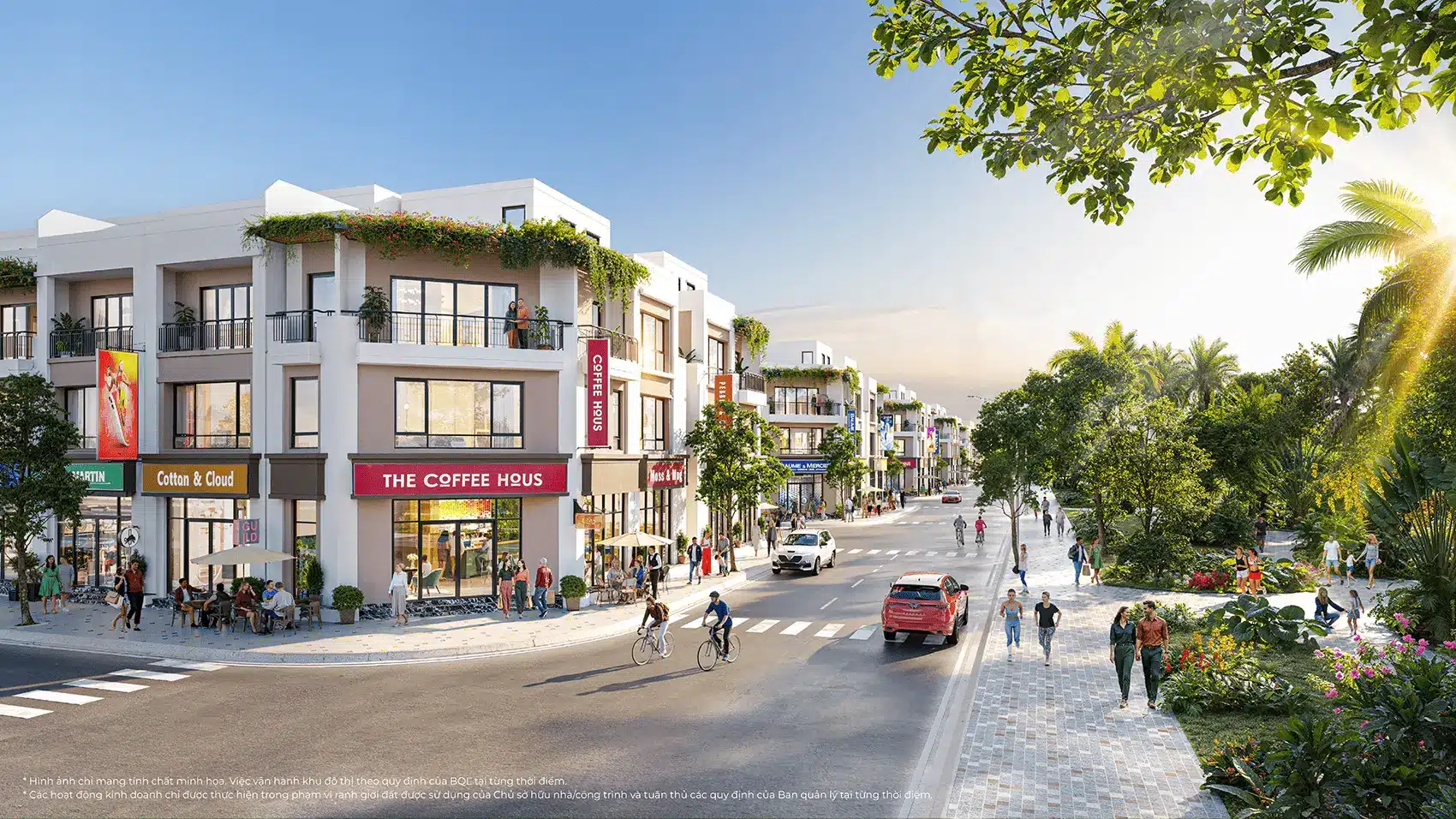Phối cảnh khu thương mại sầm uất tại dự án Vinhomes Green City, nơi mang đến chuẩn mực sống mới và tiện ích toàn diện.